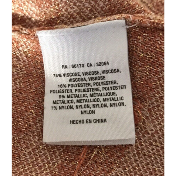 Anthropologie | Cora Zebra Animal Print Tank Size S Orange Metallic Rose Gold - Picture 11 of 12